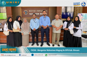 FKOM : Hari Ini Mengantarkan Mahasiswa Magang ke BPN Kab. Bireuen