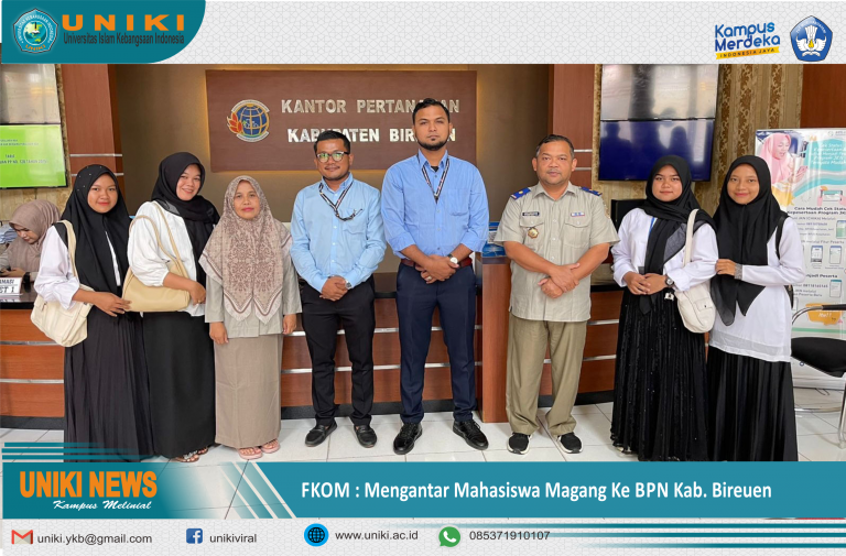 FKOM : Hari Ini Mengantarkan Mahasiswa Magang ke BPN Kab. Bireuen