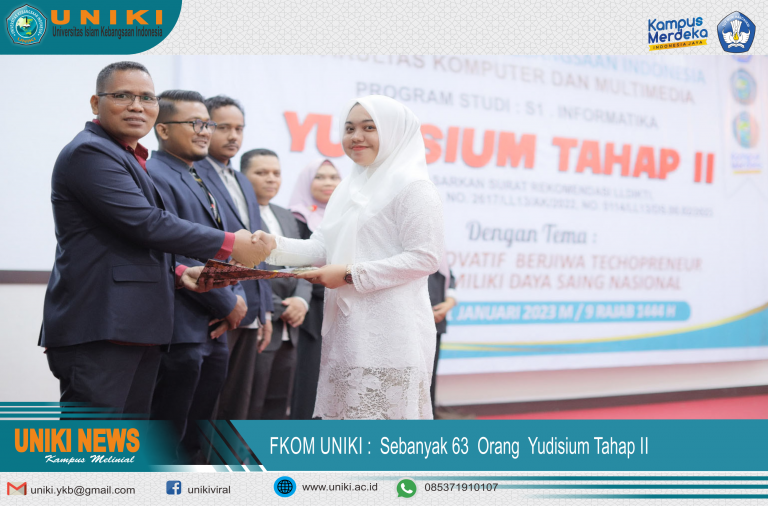 Fakultas FKOM UNIKI : Sebanyak 63 orang di yudisium tahap II