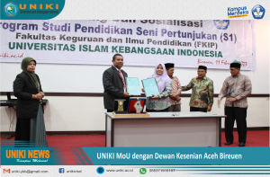 UNIKI MoU dengan Dewan Kesenian Aceh Bireuen