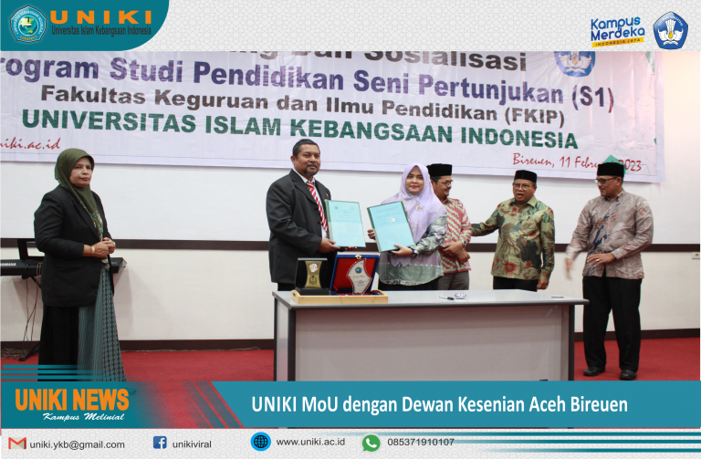 UNIKI MoU dengan Dewan Kesenian Aceh Bireuen