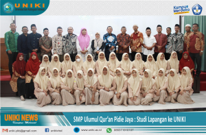 UNIKI News : SMP Ulumul Qur’an Pidie Jaya, studi Lapangan ke UNIKI