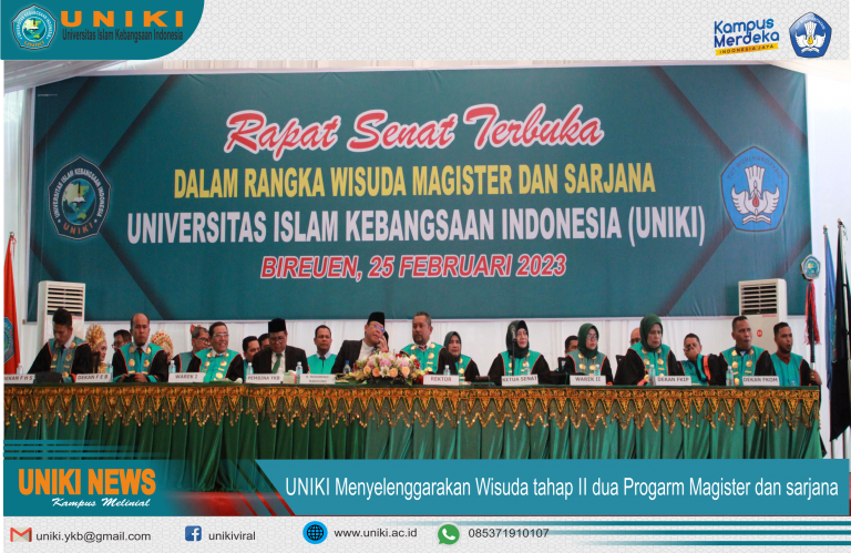 UNIKI Menyelenggarakan Wisuda Tahap II Untuk Program Magister dan Sarjana
