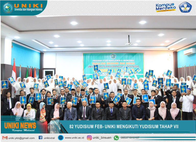 82 YIDISIUM HARI INI MENGHADIRI YUDISIUM TAHAP VII, FAKULTAS EKONOMI DAN BISNIS UNIKI