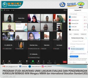Program Studi Akuntansi UNIKI mengadakan Seminar  Evaluasi dan Pengembangan Kurikulum Bermasis KKNI Mengacu MBKM dan International Education Standard (IES)