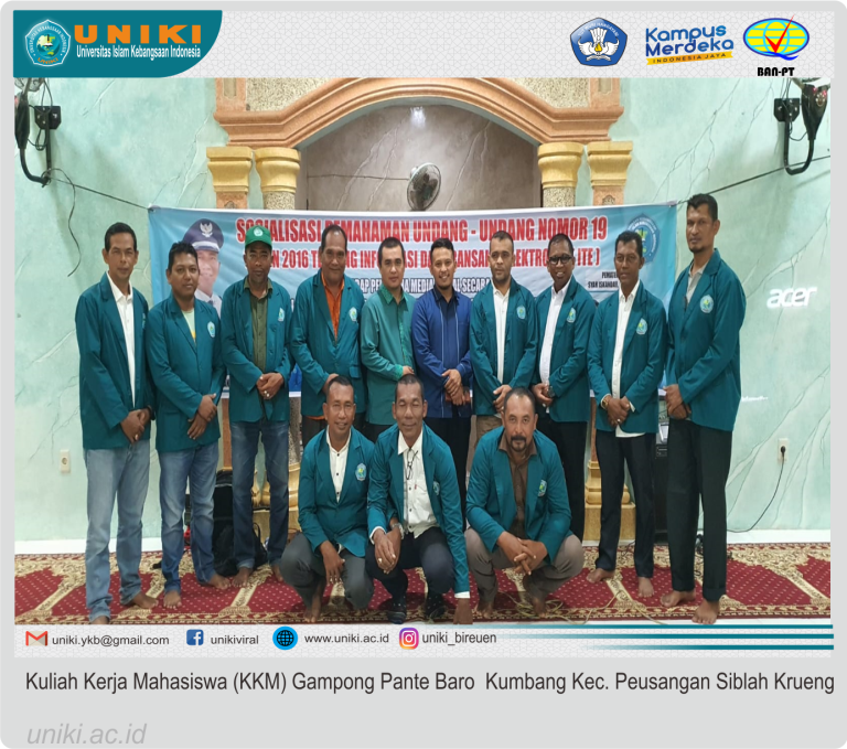 KKM-UNIKI Pante Baro Kumbang berkoloborasi menyelenggarakan Sosialisasi Hukum