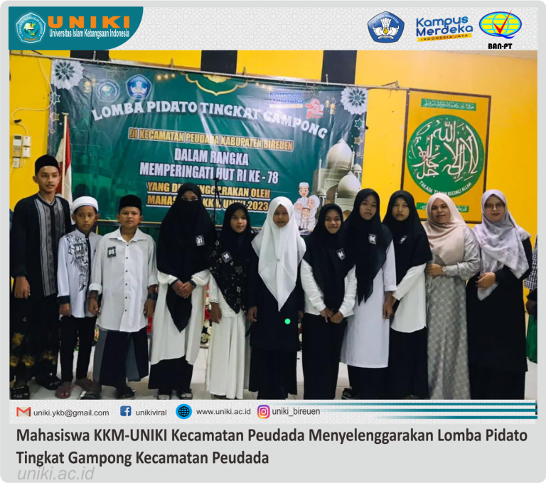 Mahasiswa KKM-UNIKI Kecamatan Peudada Menyelenggarakan Lomba Pidato Tingkat Gampong Kecamatan Peudada