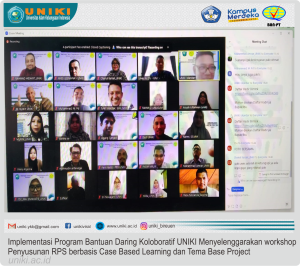 Implementasi Program Bantuan Daring Koloboratif UNIKI Menyelenggarakan workshop Penyusunan RPS berbasis Case Based Learning dan Team Base Project