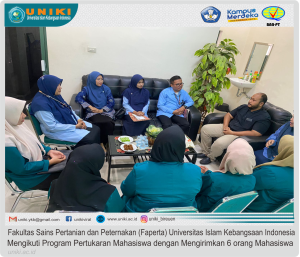 Fakultas Sains Pertanian dan Peternakan (Faperta) Universitas Islam Kebangsan Indonesia (UNIKI) Mengikuti Program Pertukaran Mahasiswa dengan Mengirimkan 6 orang Mahasiswa