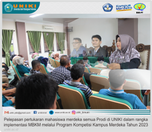 Magang dan pertukaran mahasiswa merdeka dalam rangka implementasi MBKM Program Kompetisi Kampus Merdeka Tahun 2023.