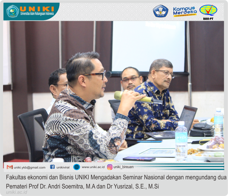Fakultas Ekonomi dan Bisnis UNIKI Bekerja Sama Dengan UINSU Medan dalam Kegiatan Seminar Nasional
