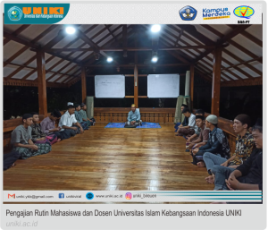 Dosen dan Mahasiswa Universitas Islam Kebangsaan Indonesia Mengadakan Pengajian Rutin