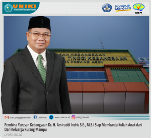 Dr. H. Amiruddin Idris Siap Membantu Biaya Kuliah Bagi Anak yang Kurang Mampu