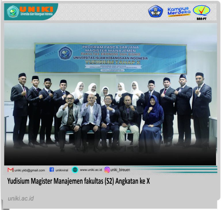 Yudisium Pascasarjana Magister Manajemen  tahap ke-X Universitas Islam Kebangsaan Indonesia