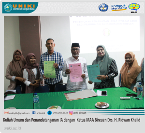 Drs. H. Ridwan Khalid, Sebagai Narasumber Kuliah Umum FKIP UNIKI