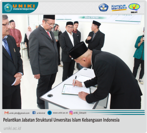 Pelantikan Pejabat Struktural Universitas Islam Kebangsaan Indonesia
