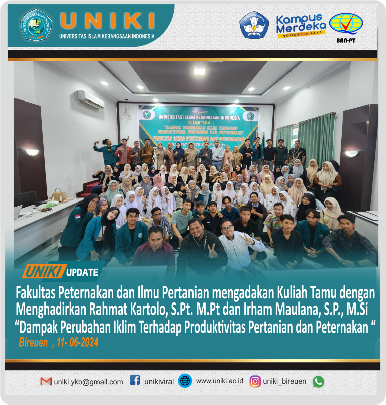 2 orang Pakar Mengisi Acara Kuliah Tamu Fakultas Sain Pertanian dan Peternakan UNIKI