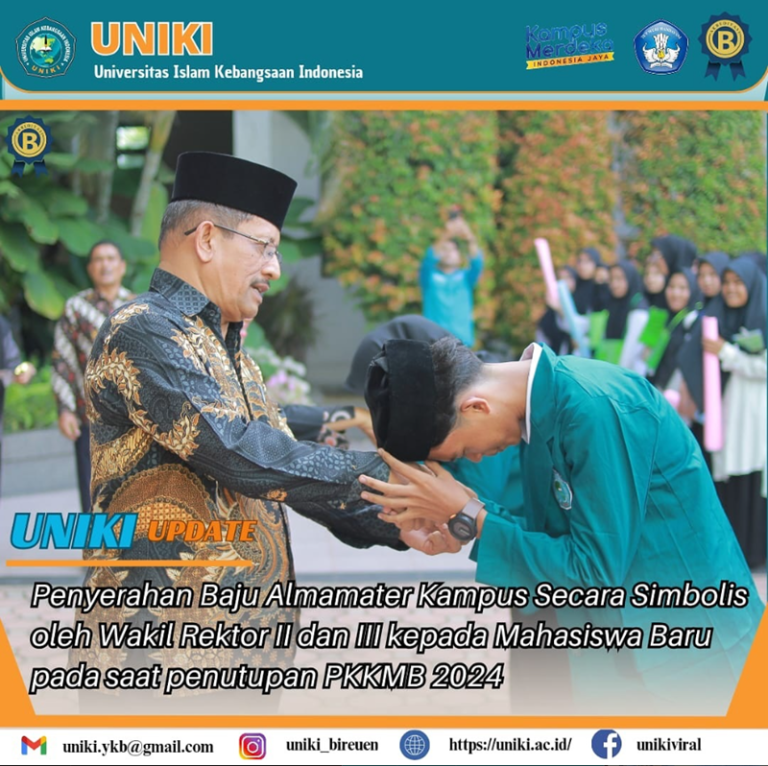Penyematan Baju Almamater Kampus UNIKI