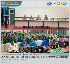 Polres Bireuen Sosialisasi Keselamatan Berlalu-Lintas Kepada Mahasiswa/i KKM UNIKI Bireuen
