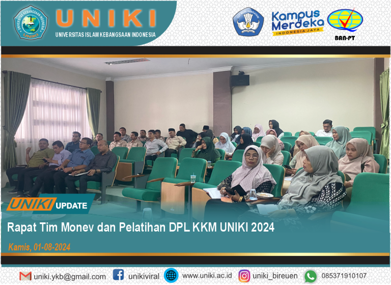 Rapat Tim Monev dan Pelatihan DPL KKM UNIKI 2024