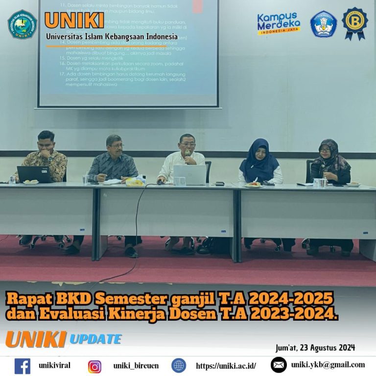 Rapat BKD Sem. Ganjil T.A 2024-2025 dan Evaluasi Kinerja Dosen UNIKI