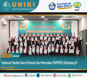 Yudisium Fakultas Sains Pertanian Dan Peternakan (FAPERTA) Gelombang III