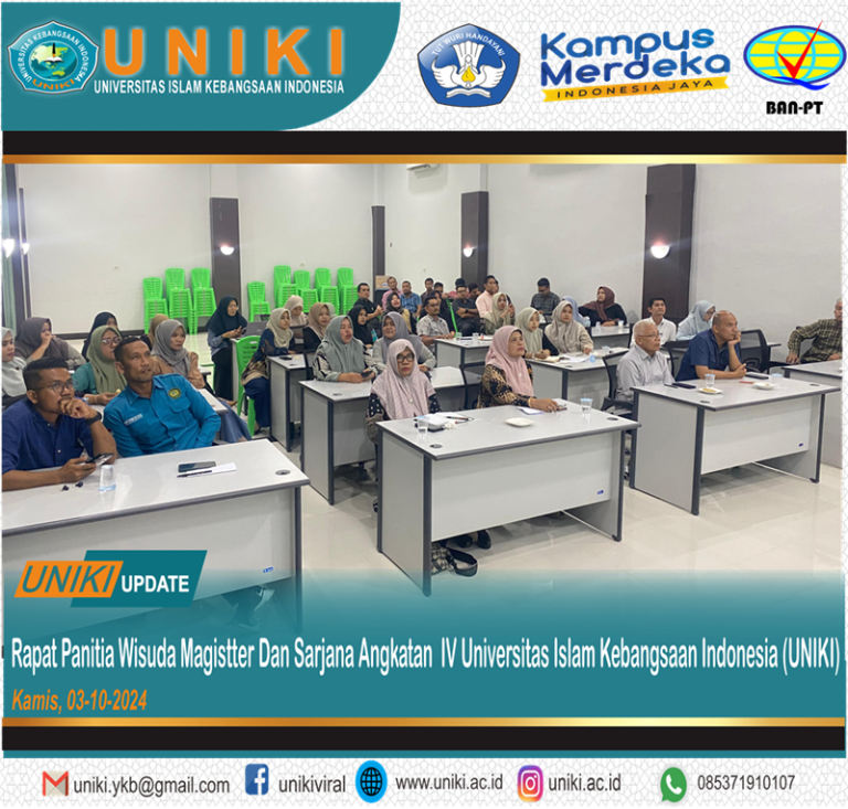 Rapat Panitia Wisuda Magister dan Sarjana Angkatan IV Universitas Islam Kebangsaan Indonesia (UNIKI)