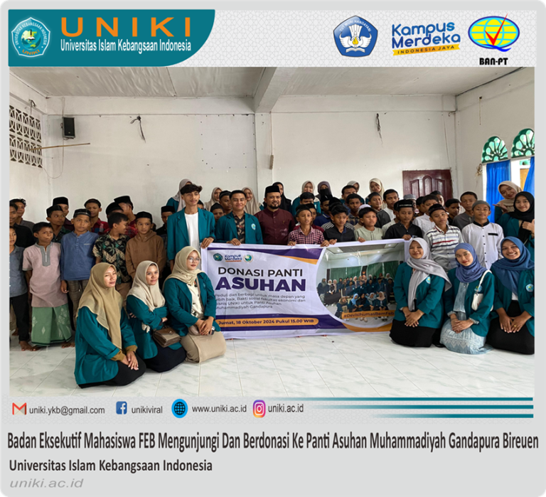 Badan Eksekutif Mahasiswa FEB Mengunjungi Dan Berdonasi Ke Panti Asuhan Muhammadiyah Gandapura Bireuen