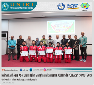 Penyerahan Penghargaan Kepada Para Atlet PON UNIKI Yang Sudah Berprestasi Pada PON Aceh – Sumut 2024