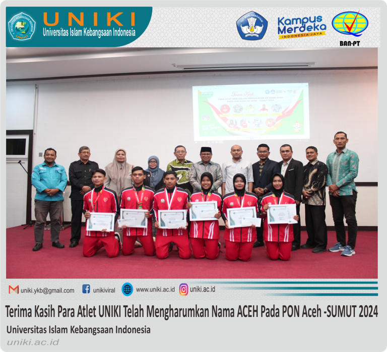 Penyerahan Penghargaan Kepada Para Atlet PON UNIKI Yang Sudah Berprestasi Pada PON Aceh – Sumut 2024