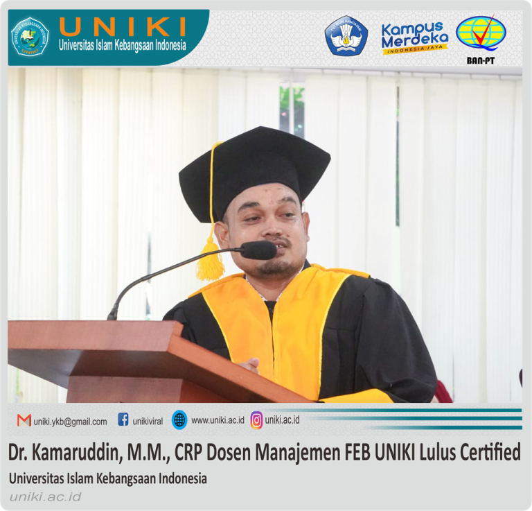 Dr. Kamaruddin, M.M., CRP Dosen Manajemen Fakultas Ekonomi Dan Bisnis UNIKI Lulus Certified In Financial Risk Management (CFRM)