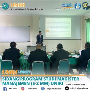 Sidang Program Studi Magister Manajemen (S2-M.M) UNIKI