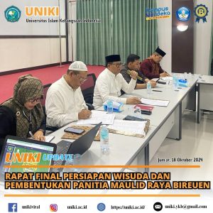 RAPAT FINAL PERSIAPAN WISUDA DAN PEMBENTUKAN PANITIA MAULID RAYA BIREUEN BERSAMA PEMBINA YAYASAN