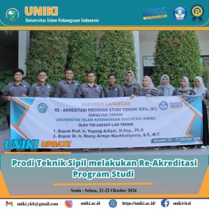 Program Studi Teknik Sipil UNIKI Melakukan Re-Akreditasi