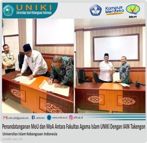 Penandatanganan MoU dan MoA Antara Fakultas Agama Islam UNIKI Dengan IAIN Takengon