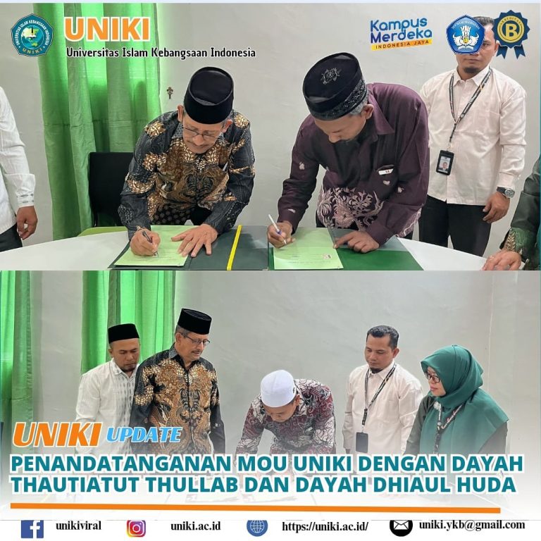 Fakultas Agama Islam Uniki dan Dua Dayah Besar Resmi Jalin Kerjasama Strategis