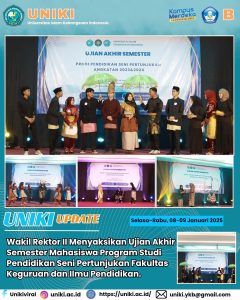 Wakil Rektor II Turut Hadir Menyaksikan Ujian Akhir Semester (UAS) Mahasiswa Program Studi Pendidikan Seni Pertunjukan