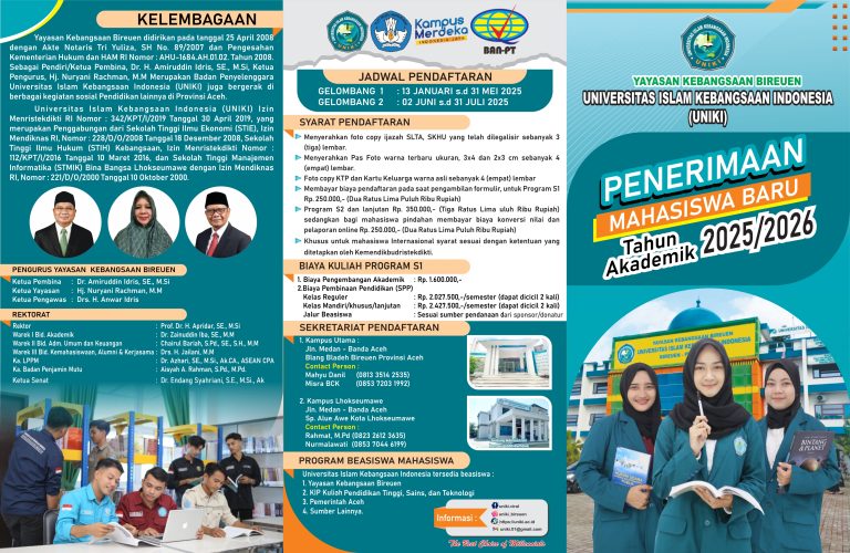 Brosur Penerimaan Mahasiswa Baru (PMB) 2025/2026