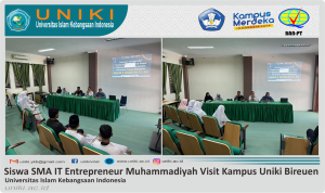 Siswa SMA IT Entrepreneur Muhammadiyah Bireuen Kunjungi Universitas UNIKI Bireuen