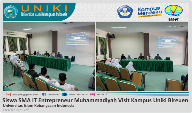 Siswa SMA IT Entrepreneur Muhammadiyah Bireuen Kunjungi Universitas UNIKI Bireuen