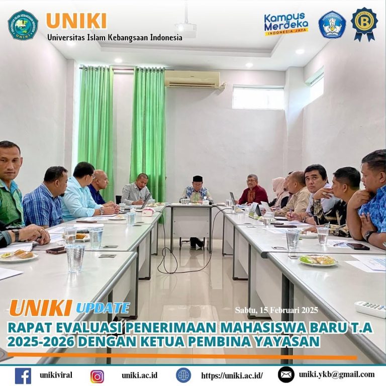 Uniki Gelar Rapat Evaluasi Penerimaan Mahasiswa Baru Tahun Akademik 2025-2026
