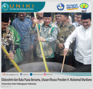 Silaturahmi dan Buka Puasa Bersama di Uniki Dengan Utusan Khusus Presiden H. Muhamad Mardiono