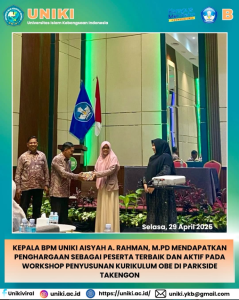Kepala BPM UNIKI Raih Penghargaan Peserta Terbaik dalam Workshop Kurikulum OBE di Takengon