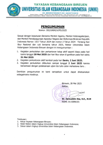Pengumuman Libur Nasional dan Cuti Bersama