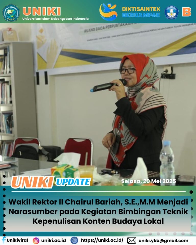 Wakil Rektor II UNIKI Jadi Narasumber Pada Bimtek Kepenulisan Konten Budaya Lokal