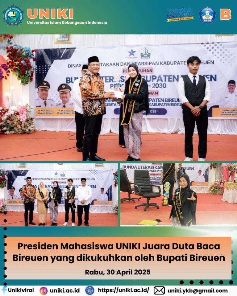 Putri Zianby Chitami Presiden Mahasiswa Uniki Di Nobatkan Sebagai Ratu Baca Kabupaten Bireuen