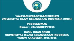 UNIKI Bireuen Umumkan Calon Mahasiswa Baru Lulus SPMB