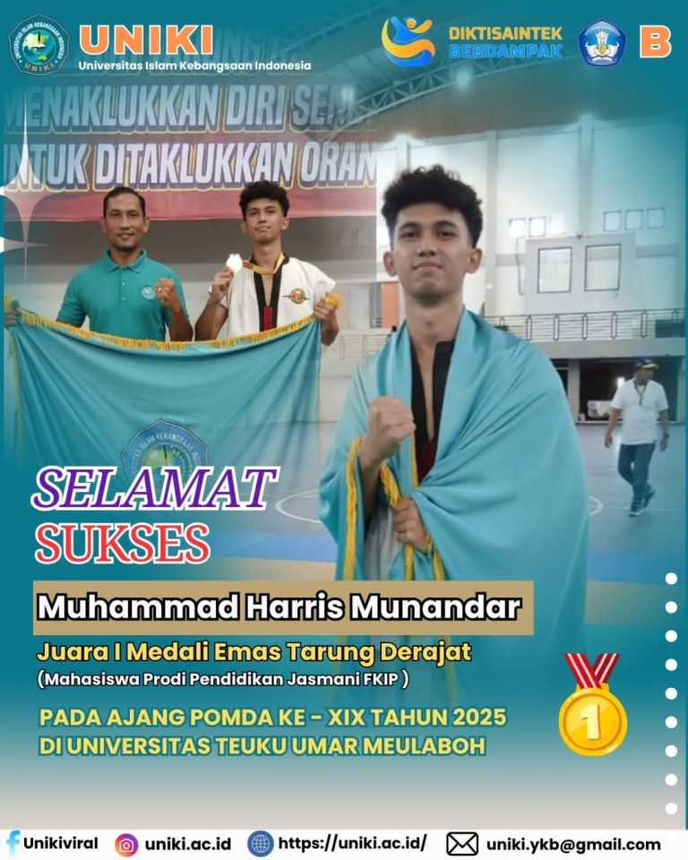 Raih Emas di POMDA XIX: Muhammad Harris Munandar Sabet Juara I Cabang Tarung Derajat