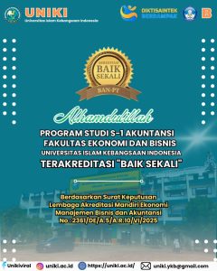 Prodi S-1 Akuntansi Uniki Raih Akreditasi “Baik Sekali” dari LAMEMBA