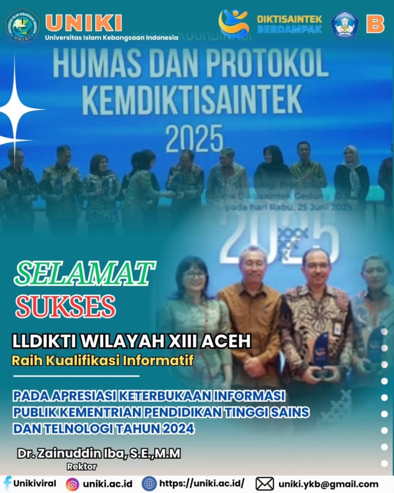 UNIKI Apresiasi LLDIKTI Wilayah XIII atas Capaian Kualifikasi Informatif dalam Keterbukaan Informasi Publik